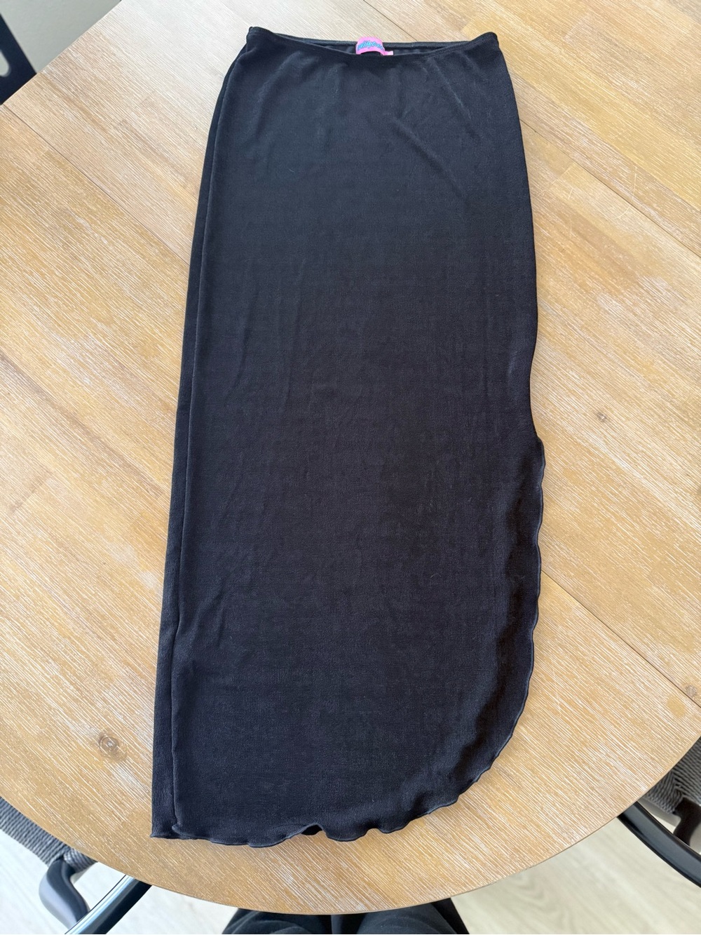 Edikted Black Midi Knit Skirt